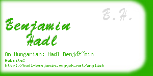 benjamin hadl business card